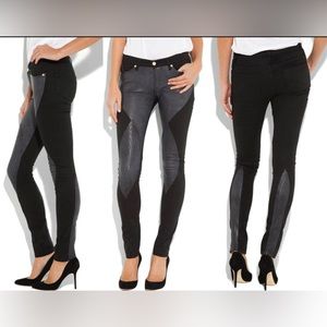 Superfine leather jeans, Size 26